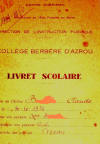 Un des plus anciens carnets scolaires